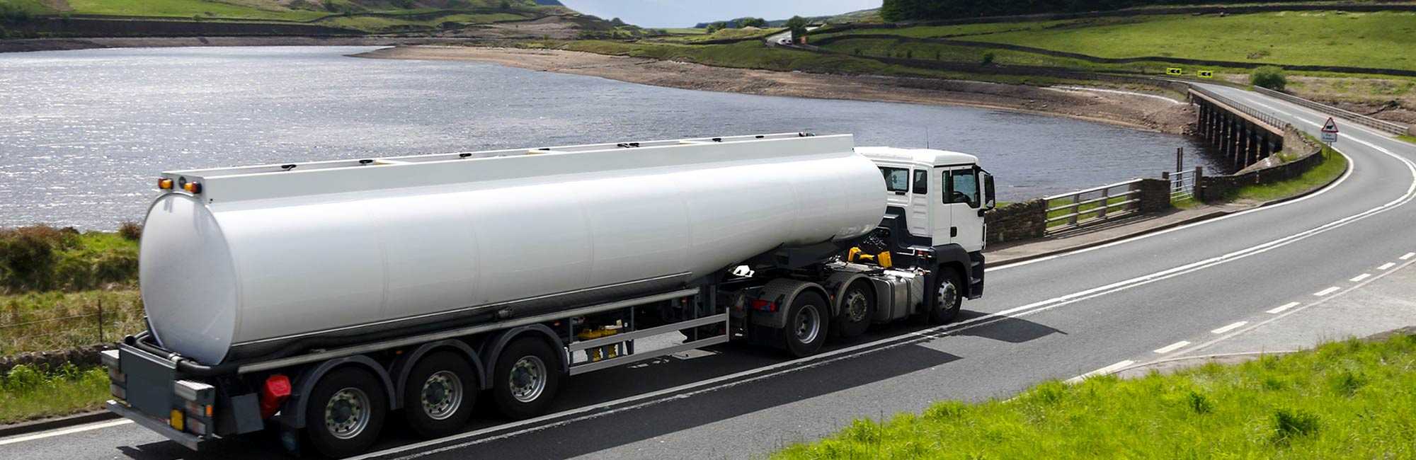 White Tanker on the Road